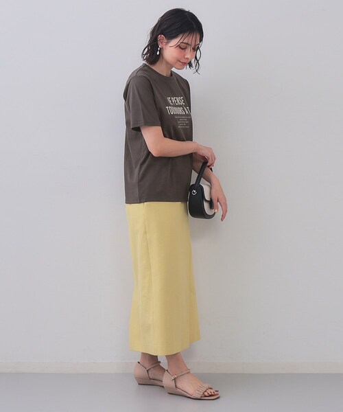 OPAQUE.CLIP（オペークドットクリップ）の「アソートロゴTシャツ【洗濯機洗い可】（Tシャツ/カットソー・レディース・ホワイト/チャコールグレー/ホワイト系1/ピンク系1・36/38/40/42）」の15枚目の写真