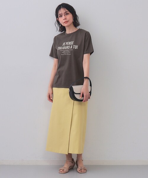 OPAQUE.CLIP（オペークドットクリップ）の「アソートロゴTシャツ【洗濯機洗い可】（Tシャツ/カットソー・レディース・ホワイト/チャコールグレー/ホワイト系1/ピンク系1・36/38/40/42）」の16枚目の写真