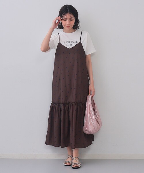 OPAQUE.CLIP（オペークドットクリップ）の「アソートロゴTシャツ【洗濯機洗い可】（Tシャツ/カットソー・レディース・ホワイト/チャコールグレー/ホワイト系1/ピンク系1・36/38/40/42）」の19枚目の写真