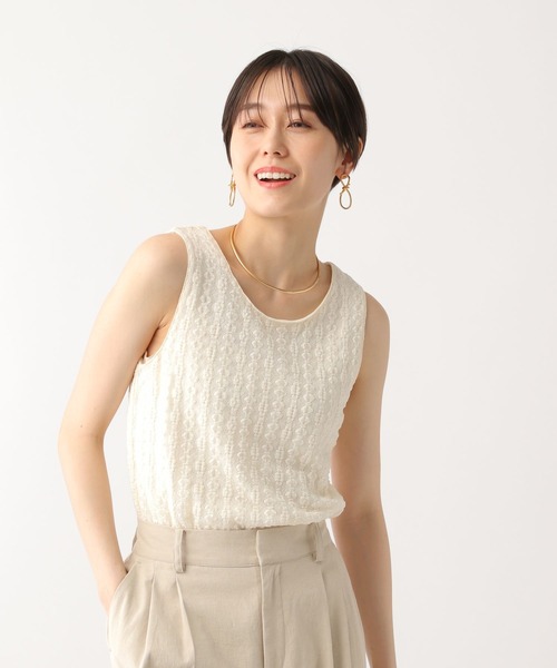 Elura（エルーラ）の「レースタンクトップ/328382（Tシャツ/カットソー・レディース・ブラック/ホワイト・FREE）」の11枚目の写真