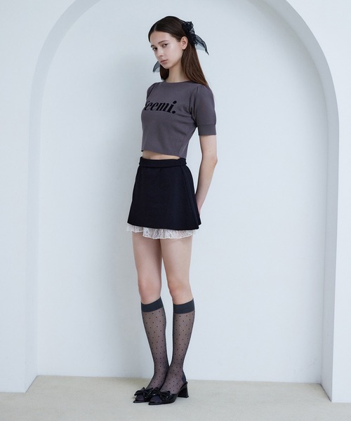 Seemi. byNICECLAUP( シーミーバイナイスクラップ)の「【Seemi.】ロゴ入りニット(ニット/セーター・レディース・ブラック/オフホワイト/チャコールグレー・FREE)」の21枚目の写真