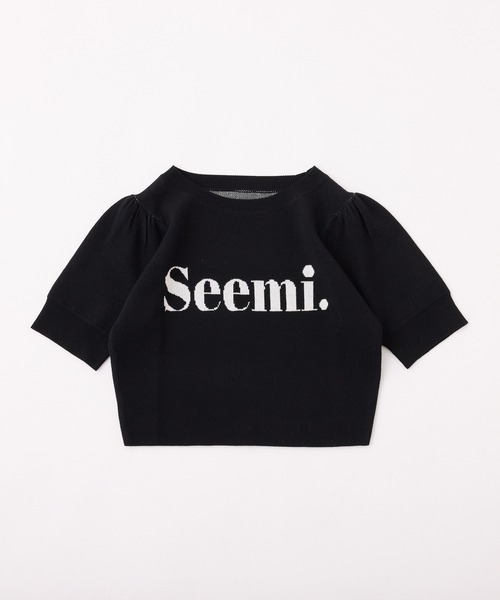 ニット セーター 「Seemi.」ロゴ刺繍ニットトップス レディース Seemi. byNICECLAUP（ シーミーバイナイスクラップ）の「【Seemi
