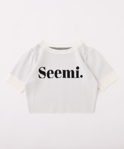 ニット セーター 「Seemi.」ロゴ刺繍ニットトップス レディース Seemi. byNICECLAUP（ シーミーバイナイスクラップ）の「【Seemi