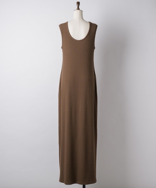 2way U-neck sleeve dress / 2wayUネックスリーブレスドレス