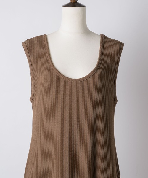 yae（ヤエ）の「2way U-neck sleeve dress / 2wayUネックスリーブレスドレス（ワンピース・レディース・ブラック/ブラウン/レッド・36/38）」の9枚目の写真