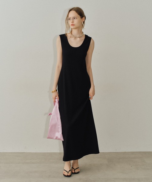 セール】2way U-neck sleeve dress / 2wayUネックスリーブレス