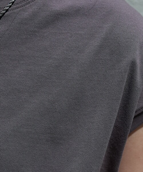 FREAK'S STORE（フリークスストア）の「フレンチスリーブチュニック（Tシャツ/カットソー・レディース・ブラック/ブルーグリーン/オフホワイト/グレー/ブルー・ﾌﾘ-）」の12枚目の写真