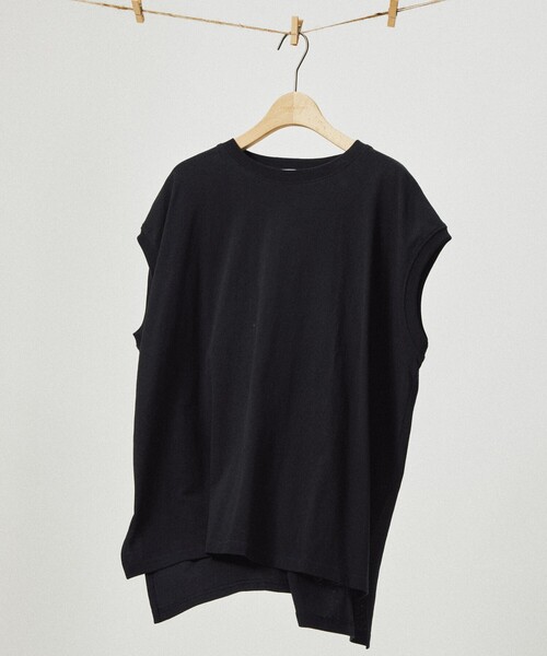 FREAK'S STORE（フリークスストア）の「フレンチスリーブチュニック（Tシャツ/カットソー・レディース・ブラック/ブルーグリーン/オフホワイト/グレー/ブルー・ﾌﾘ-）」の21枚目の写真