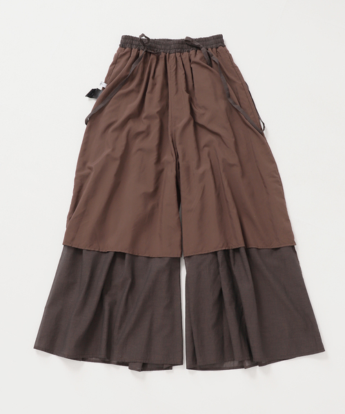 スカートズボン セール】手洗い可 / シャンブレーボイルスカートパンツ（その他