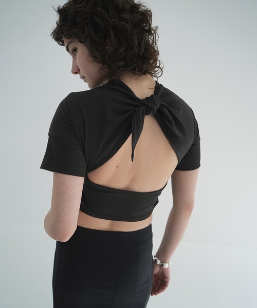 【CLANE】BACK OPEN RIBBON TOPS(size 2) CLANE】BACK OPEN RIBBON TOPS(size 2) - メルカリ