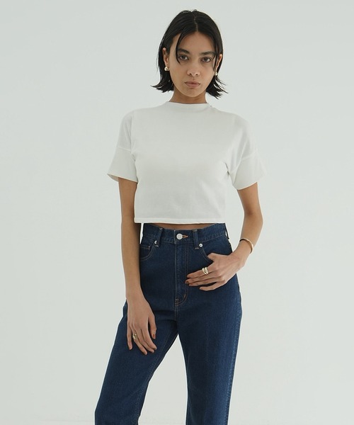 CLANE（クラネ）の「BACK OPEN RIBBON TOPS（Tシャツ/カットソー・レディース・ホワイト/ブラック・1/2）」の11枚目の写真