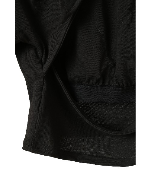 CLANE（クラネ）の「BACK OPEN RIBBON TOPS（Tシャツ/カットソー・レディース・ホワイト/ブラック・1/2）」の6枚目の写真