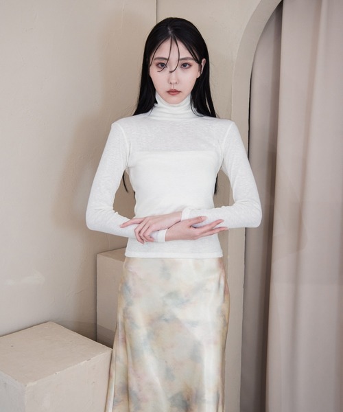 Y/lim(イリム)の「スラブハイネックシアーロンT(Tシャツ/カットソー・レディース・オフホワイト・M)」の9枚目の写真