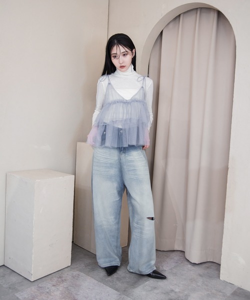 Y/lim(イリム)の「スラブハイネックシアーロンT(Tシャツ/カットソー・レディース・オフホワイト・M)」の6枚目の写真