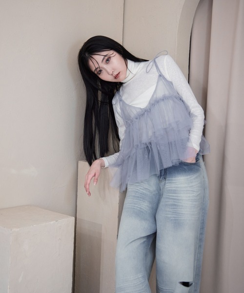 Y/lim(イリム)の「スラブハイネックシアーロンT(Tシャツ/カットソー・レディース・オフホワイト・M)」の3枚目の写真