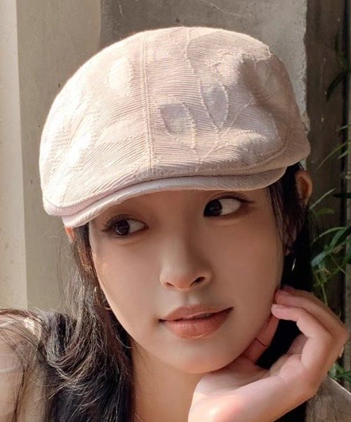 レーシィプレゼントベレー ピンク ハンチング/ベレー帽（ピンク系）一覧 - WEAR