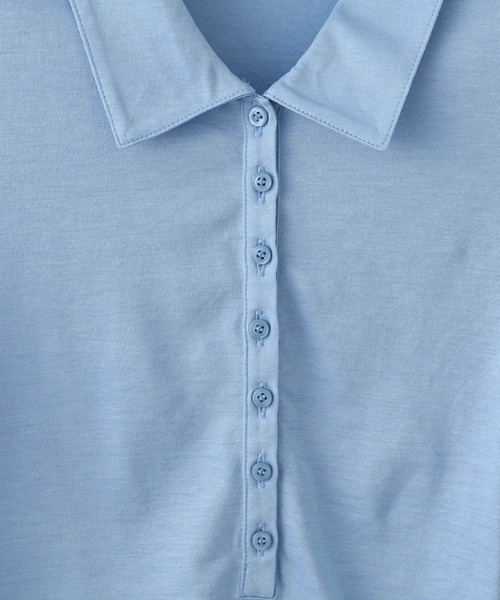 ADAM ET ROPE'（アダムエロペ）の「ディープネックポロシャツ（ポロシャツ・レディース・ブラウン系その他/ブルー系その他4/キナリ・FREE）」の18枚目の写真