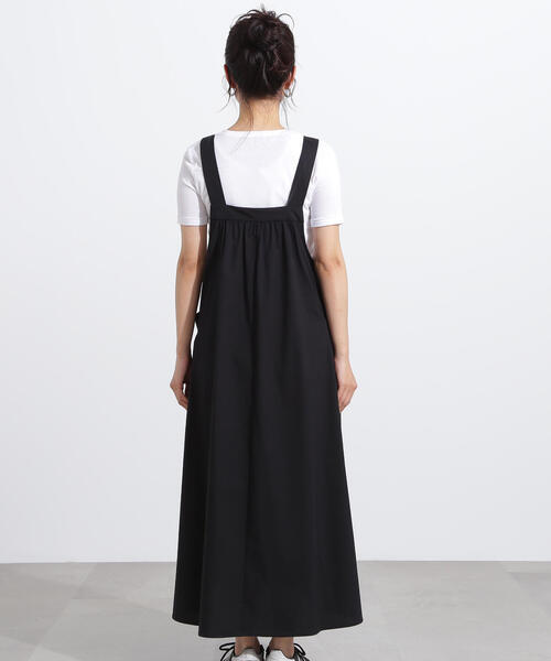 ナチュラルランドリー ジャンパースカート 黒 NATURAL LAUNDRY ナチュラルランドリー ジャンパースカート