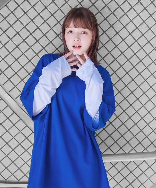 FREAK'S STORE（フリークスストア）の「icy/アイシー まるで重ね着冷感UVアームカバー（アームカバー・レディース・ホワイト/ブラック・ONE SIZE）」の20枚目の写真