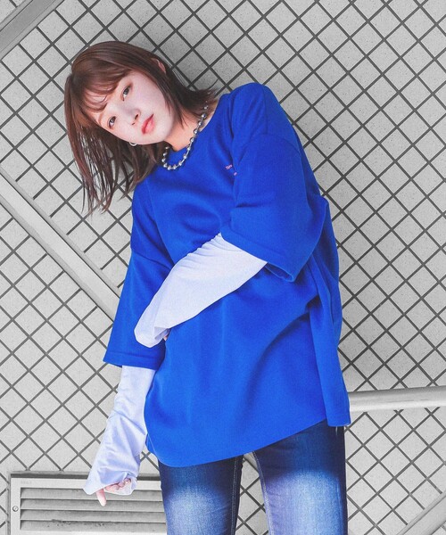 FREAK'S STORE（フリークスストア）の「icy/アイシー まるで重ね着冷感UVアームカバー（アームカバー・レディース・ホワイト/ブラック・ONE SIZE）」の19枚目の写真