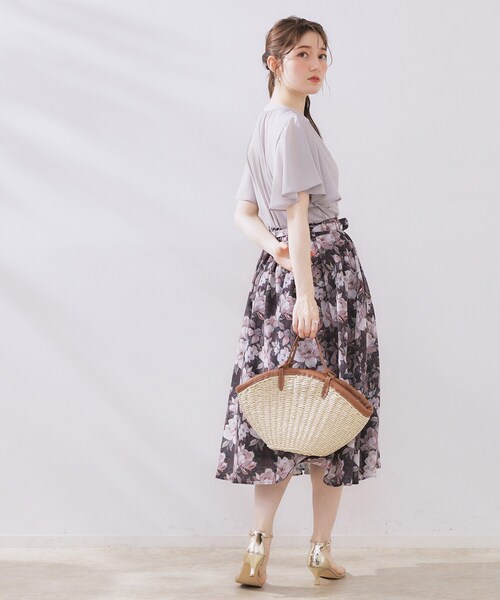 couture brooch(クチュールブローチ)の「【キレイめ・通勤】前後2WAY楊柳フレアー袖ブラウス(シャツ/ブラウス・レディース・ホワイト系3/ライトグレー/ブラック・36/38/40/42)」の11枚目の写真