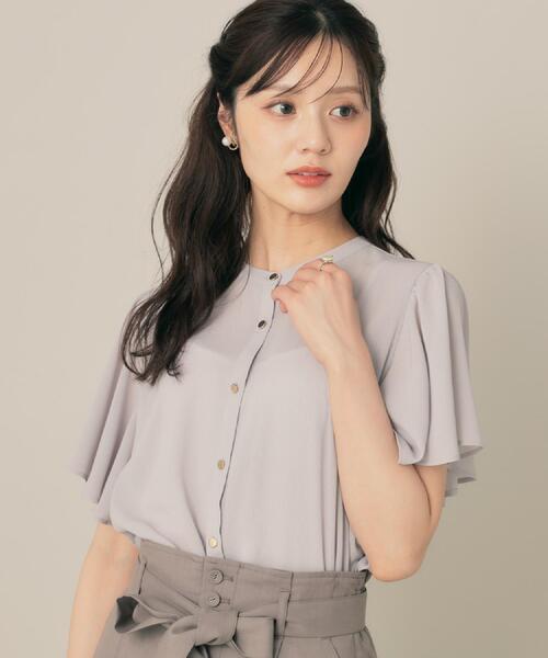 couture brooch(クチュールブローチ)の「【キレイめ・通勤】前後2WAY楊柳フレアー袖ブラウス(シャツ/ブラウス・レディース・ホワイト系3/ライトグレー/ブラック・36/38/40/42)」の19枚目の写真