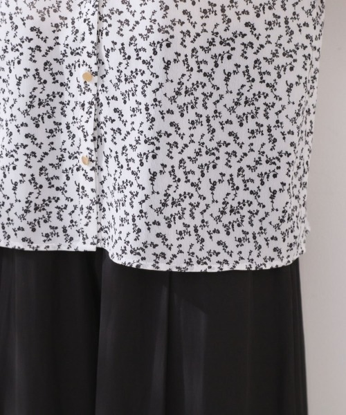 couture brooch(クチュールブローチ)の「【キレイめ・通勤】前後2WAY楊柳フレアー袖ブラウス(シャツ/ブラウス・レディース・ホワイト系3/ライトグレー/ブラック・36/38/40/42)」の8枚目の写真