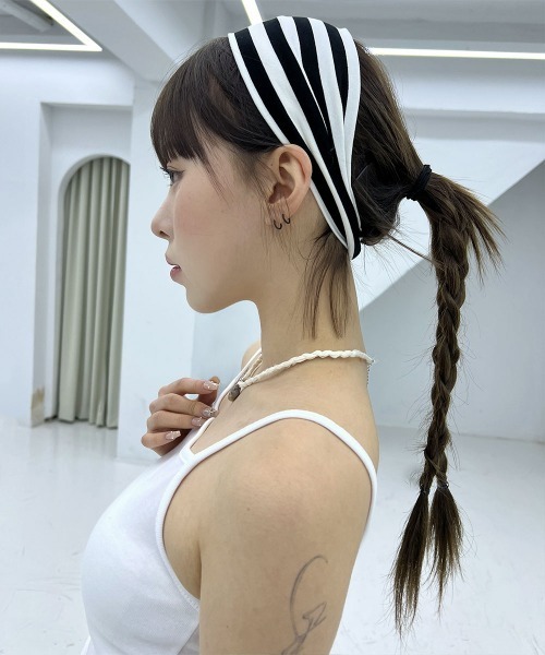 ストライプ ヘアバンド（ヘアバンド）｜4INT.（フォイント）の
