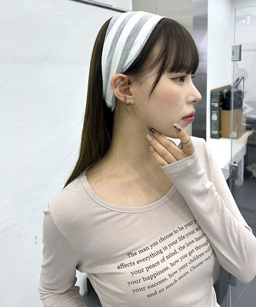 ストライプ ヘアバンド（ヘアバンド）｜4INT.（フォイント）の