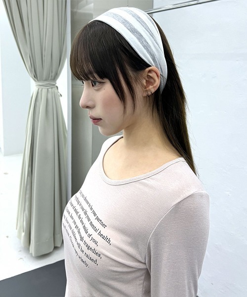 ストライプ ヘアバンド（ヘアバンド）｜4INT.（フォイント）の