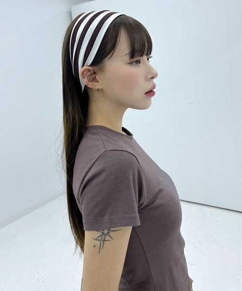 ストライプ ヘアバンド（ヘアバンド）｜4INT.（フォイント）の
