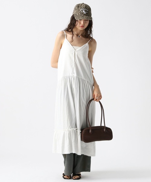 FOREVER 21（フォーエバー トゥエンティーワン）の「【2025SS】コットンロングキャミワンピース（ワンピース・レディース・オフホワイト/ブラック・FREE）」の4枚目の写真