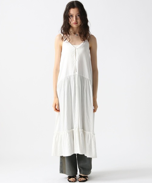 FOREVER 21（フォーエバー トゥエンティーワン）の「【2025SS】コットンロングキャミワンピース（ワンピース・レディース・オフホワイト/ブラック・FREE）」の19枚目の写真