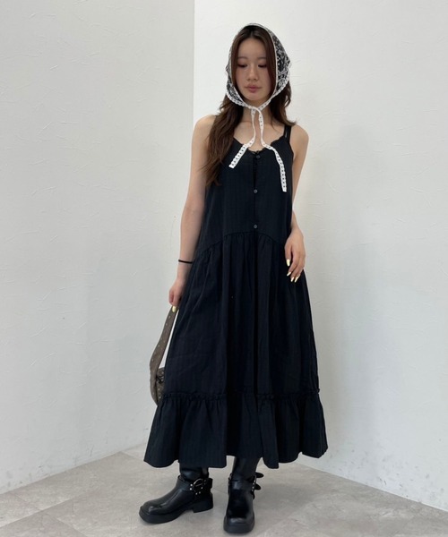 黒のキャミワンピース ロング20,000円→16000円→15,000円 黒のキャミワンピース ロング20,000円→16000円→15,000円