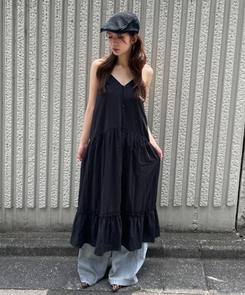 FOREVER 21（フォーエバー トゥエンティーワン）の「【2025SS】コットンロングキャミワンピース（ワンピース・レディース・オフホワイト/ブラック・FREE）」の22枚目の写真