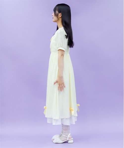 axes femme Chalmiereフリルロングワンピースグリーン 最終値下げ 公式完売 アクシーズファム シャルミエール axes
