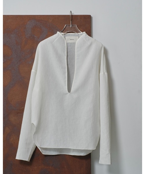 【新品未使用】Todayful slub slit shirts ホワイト todayful slub slit shirts