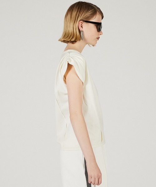 PRANK PROJECT(プランクプロジェクト)の「パワーショルダーTシャツ / Power Shoulder T-Shirt(Tシャツ/カットソー・レディース・ブラック/ホワイト/レッド・FREE)」の9枚目の写真