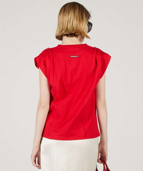 PRANK PROJECT(プランクプロジェクト)の「パワーショルダーTシャツ / Power Shoulder T-Shirt(Tシャツ/カットソー・レディース・ブラック/ホワイト/レッド・FREE)」の12枚目の写真