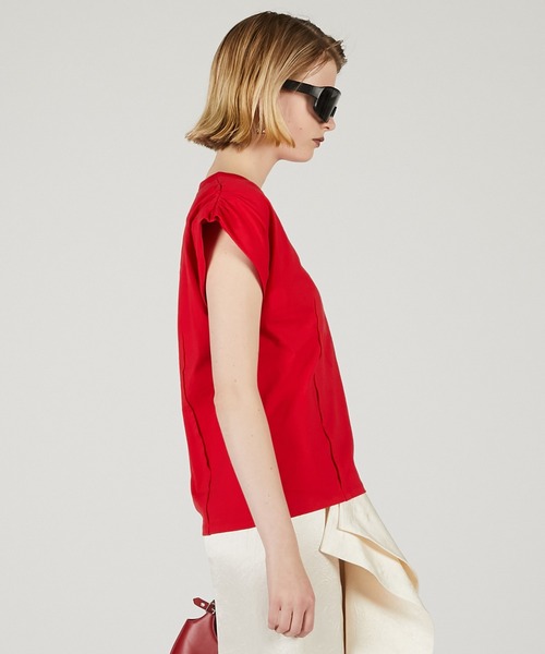 PRANK PROJECT(プランクプロジェクト)の「パワーショルダーTシャツ / Power Shoulder T-Shirt(Tシャツ/カットソー・レディース・ブラック/ホワイト/レッド・FREE)」の13枚目の写真