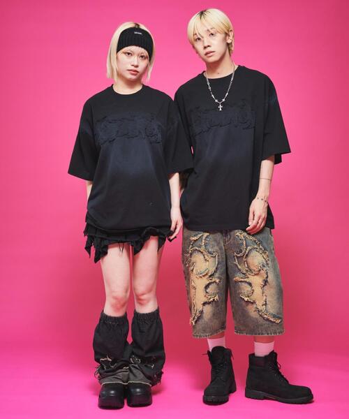 LTR DEPTH（レイターデプス）の「LTR DEPTH/ダメージアップリケグラフィックT（Tシャツ/カットソー・メンズ・ブラック/その他1/ブラウン/ピンク・MEDIUM/LARGE）」の20枚目の写真