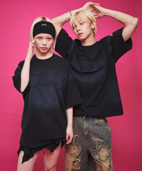 LTR DEPTH（レイターデプス）の「LTR DEPTH/ダメージアップリケグラフィックT（Tシャツ/カットソー・メンズ・ブラック/その他1/ブラウン/ピンク・MEDIUM/LARGE）」の21枚目の写真