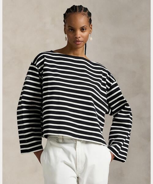 POLO RALPHLAUREN ラルフ ストライプド ボートネック Tシャツ ストライプド ボートネック マリナー Tシャツ | ラルフ ローレン
