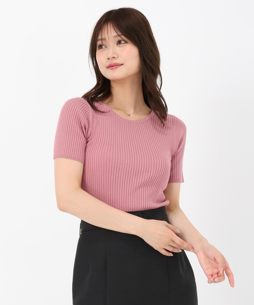 MISCH MASCH(ミッシュマッシュ)の「2025春夏新作 2wayリボン半袖リブニット(ニット/セーター・レディース・ピンク/ホワイト/ブラック・フリ-)」の10枚目の写真