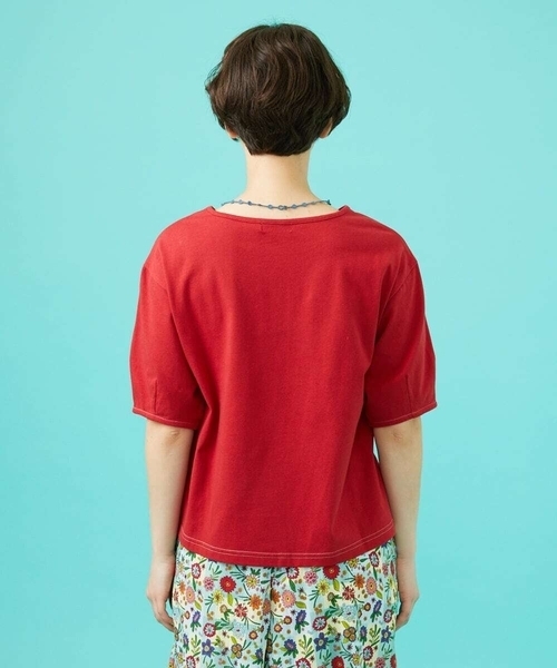 Jocomomola / ホコモモラ Cosecha フルーツ刺繍ネックレス付きカットソー Cosecha フルーツ刺繍ネックレス付きカットソー(カットソー・T