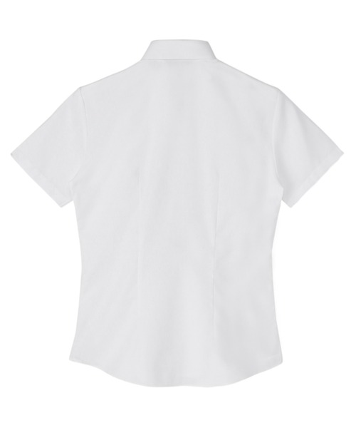 TOKYO SHIRTS（トウキョウシャツ）の「【透け防止】 形態安定ノーアイロン スキッパー 半袖ビジネスワイシャツ（ビジネスシャツ・レディース・ホワイト・S/M/L/LL/XL）」の2枚目の写真