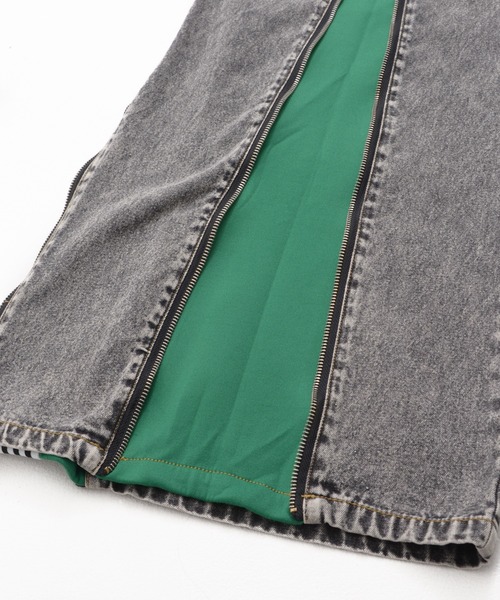 Revo.（レボ）の「デニム×ジャージ ジップデザイン リメイク風パンツ（デニムパンツ・メンズ・ブラック/ブルー/ブラック系その他・M/L）」の10枚目の写真