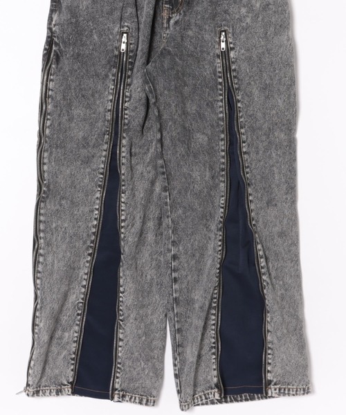 Revo.（レボ）の「デニム×ジャージ ジップデザイン リメイク風パンツ（デニムパンツ・メンズ・ブラック/ブルー/ブラック系その他・M/L）」の19枚目の写真