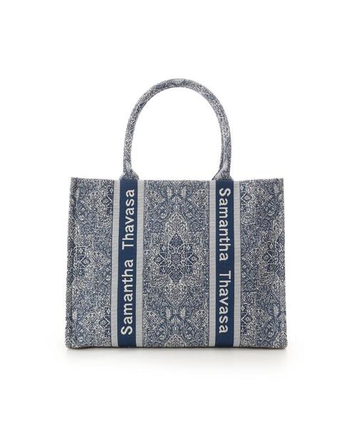 【新品未使用】サマンサタバサ　エキゾチックモチーフジャガードトートバッグ セール】エキゾチックモチーフジャガードトートバッグ（トートバッグ