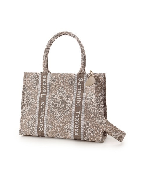 【新品未使用】サマンサタバサ エキゾチックモチーフジャガードトートバッグ セール】エキゾチックモチーフジャガードトートバッグ(トート